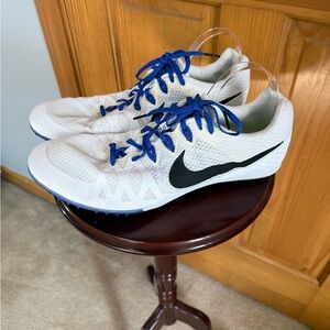Nike Racing Track Spikes Multi-Use White Blue Men’s US 13 Detachable Spikes